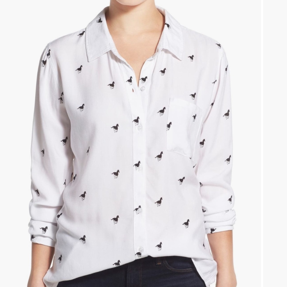 Rails “Rocsi” Horse Print Blouse, Like new